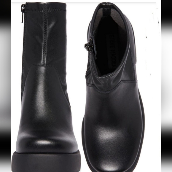 Steve Madden Zeldie Black Leather, Women Size 10. New in box. - Picture 6 of 13